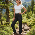 Pantalon Femme Doublé en Polaire - Polyester Résistant à l'Eau pour Activités Hivernales