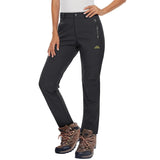 Pantalon Femme Doublé en Polaire - Polyester Résistant à l'Eau pour Activités Hivernales