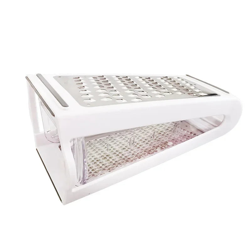 Râpe de Cuisine Double Face avec Bac de Récupération - Ustensile en Acier Inoxydable