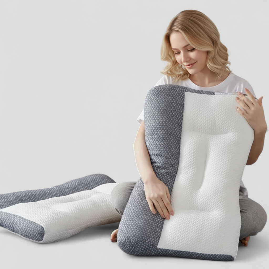 Oreiller Doux Réglable - Coussin Blanc avec Hauteur Ajustable pour le Couchage